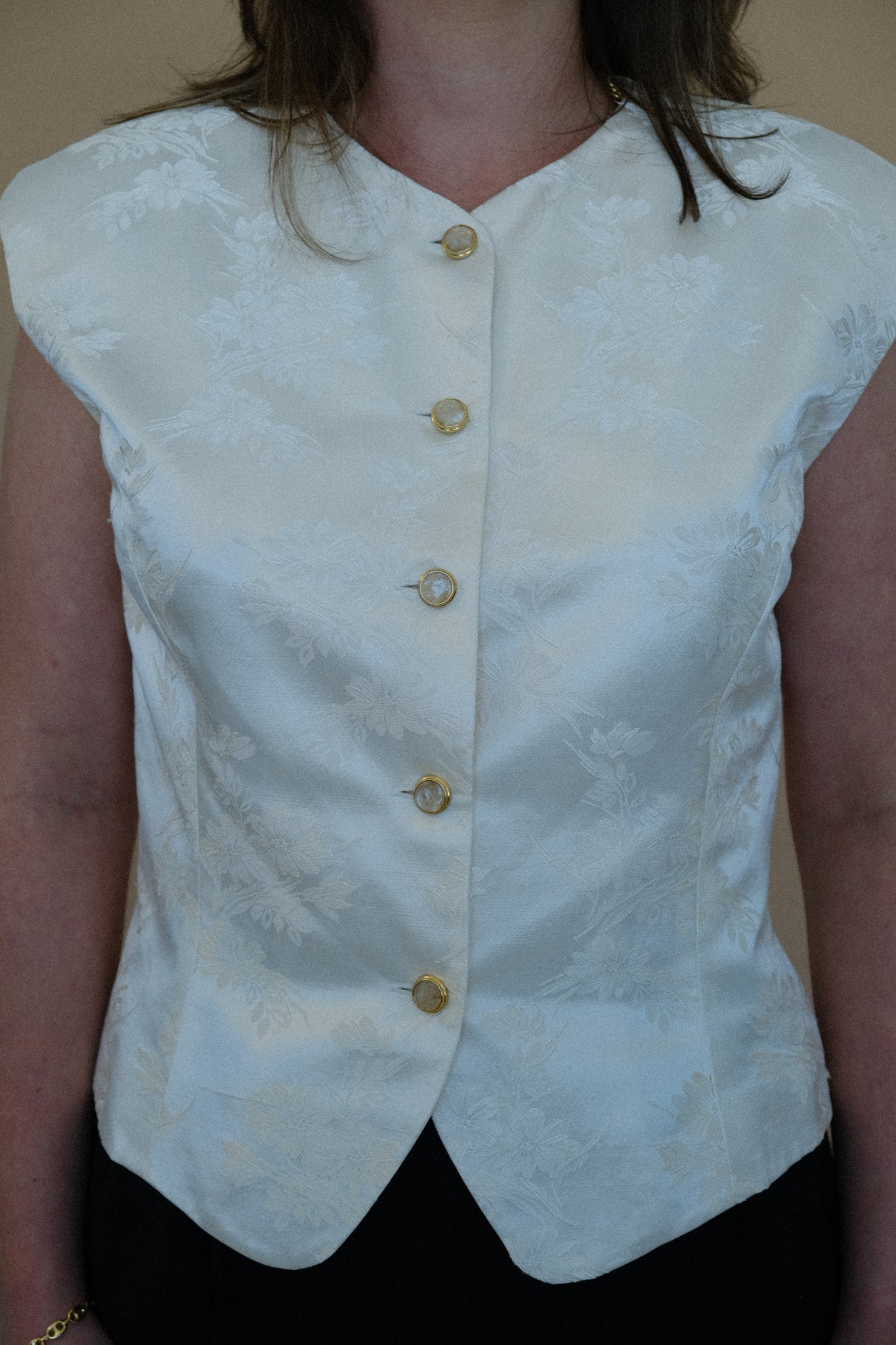 Doncaster Silk White Vest