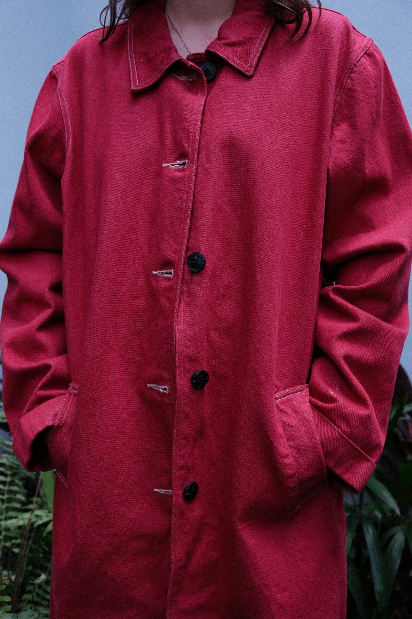 Red Denim Coat