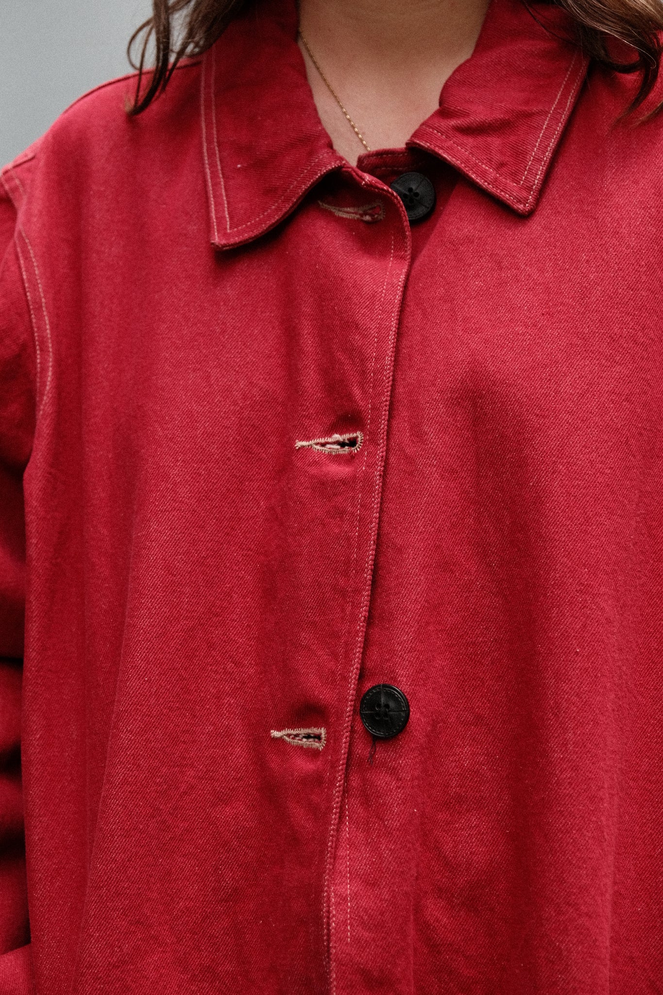 Red Denim Coat