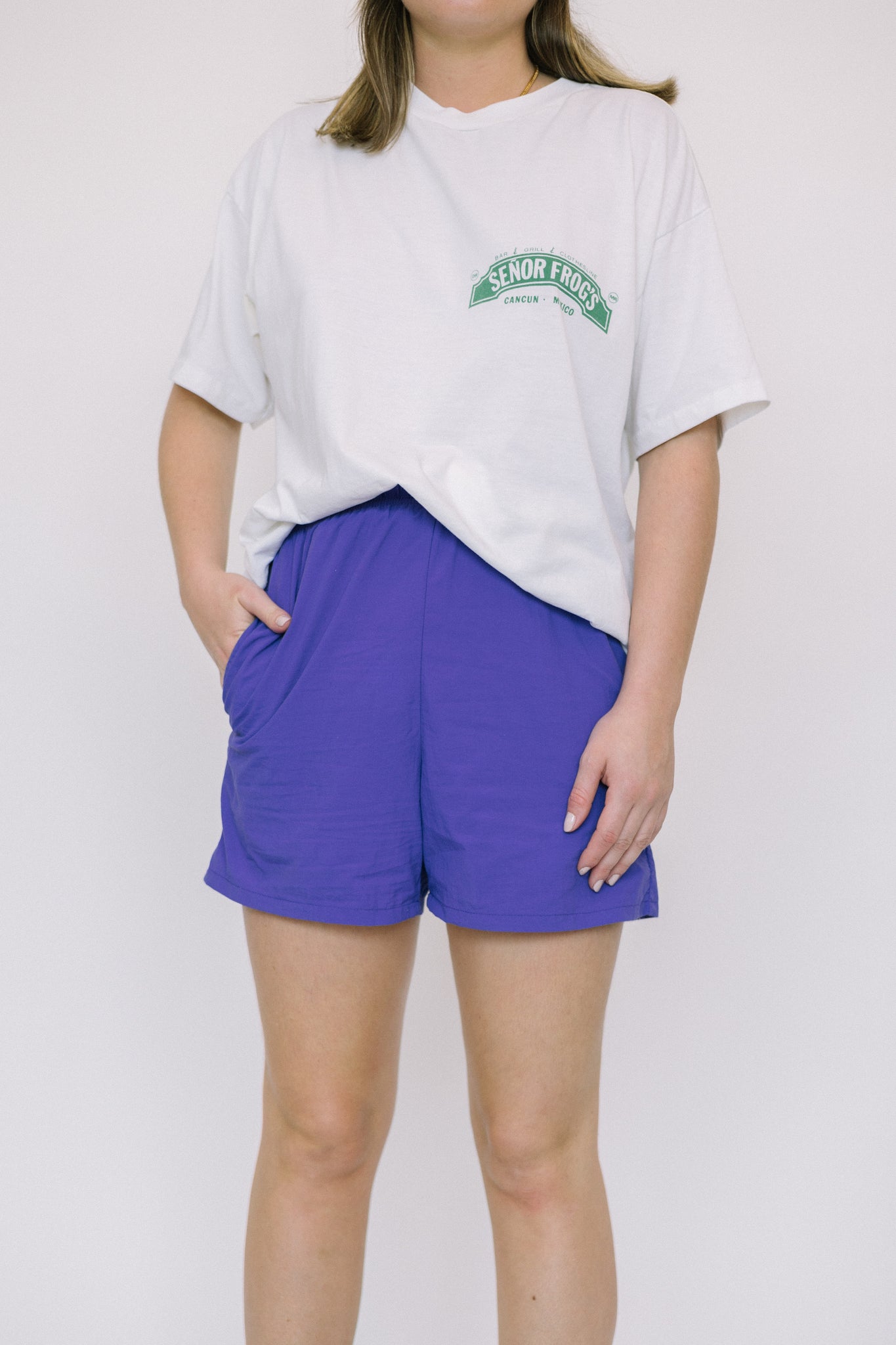 Vintage Purple Athletic Short