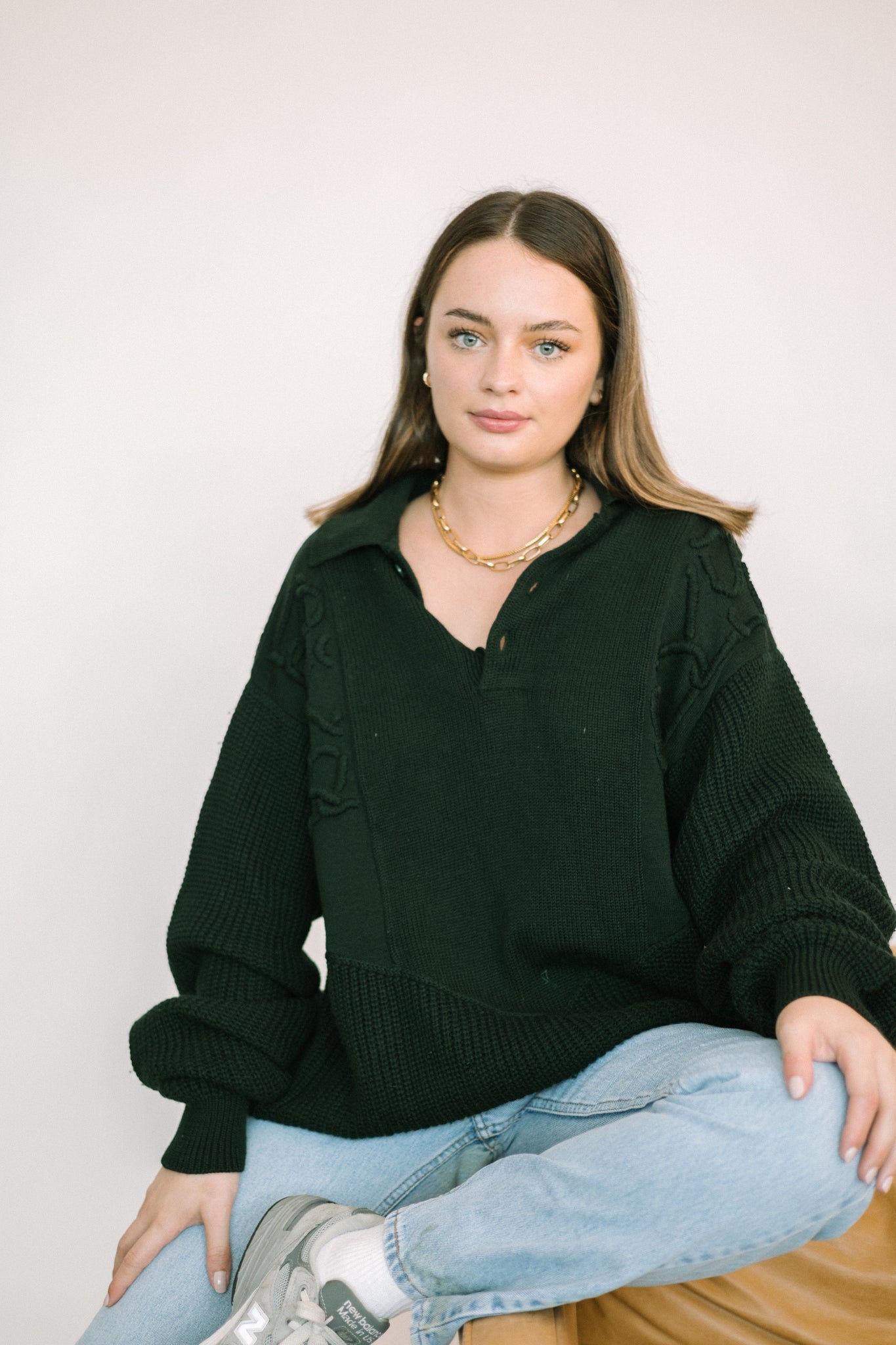 Wool Forest Green Pullover Sweater